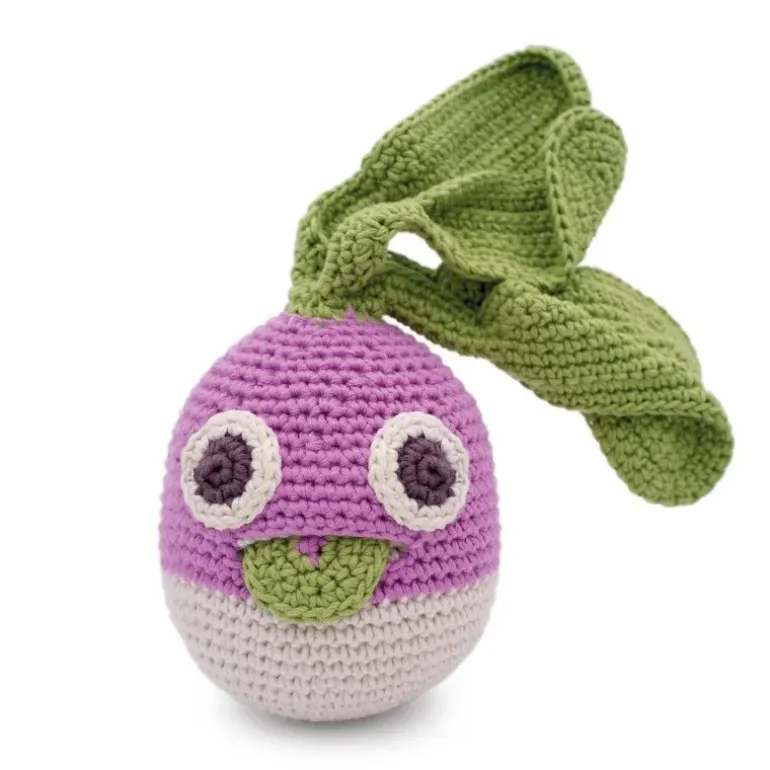 Barney le Navet - hochet en coton bio