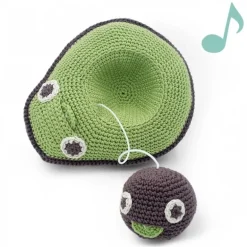 Boite à musique avocat et son bébé noyau en coton bio