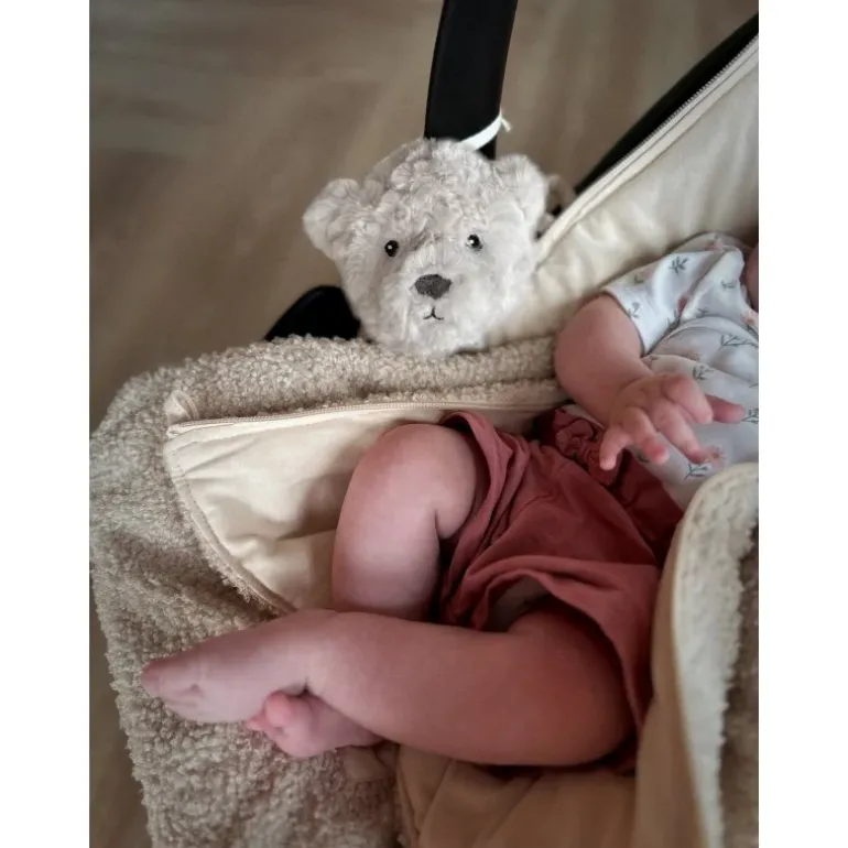 Doudou bruit blanc nomade Lou l'ours beige