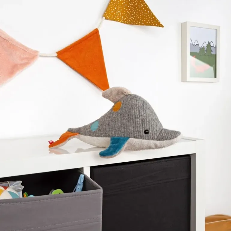 Doudou dauphin Patchwork Sweety
