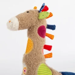 Doudou girafe Patchwork Sweety