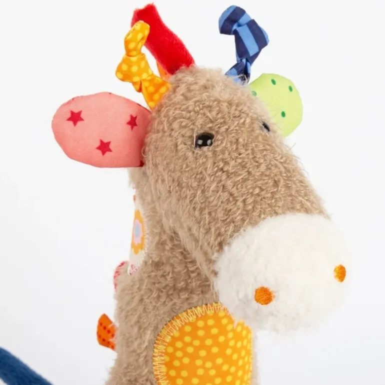 Doudou girafe Patchwork Sweety
