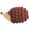Doudou hérisson marron avec hochet