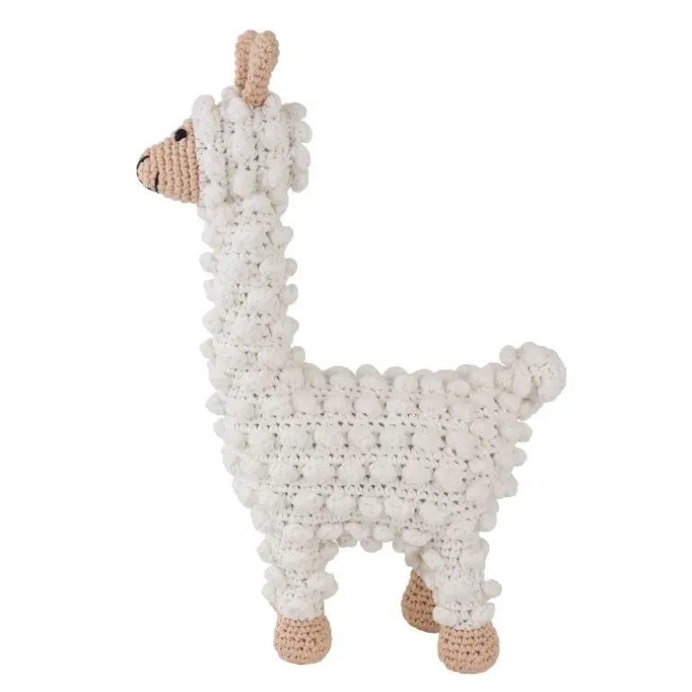 Doudou lama au crochet avec grelot