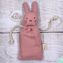 Doudou Lapin Vieux Rose
