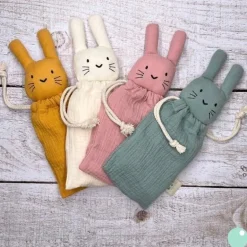 Doudou Lapin Vieux Rose