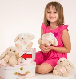 Doudou lapinou Polli - 15 cm