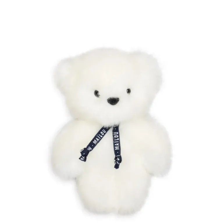 Doudou Ours - LE PETIT FRENCHIE - 30 cm - Blanc