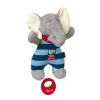 Doudou peluche musicale éléphant Lolo Lombardo, Blue
