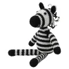 Doudou zèbre au crochet avec grelot
