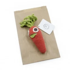 Hochet carotte Charlotte en coton bio