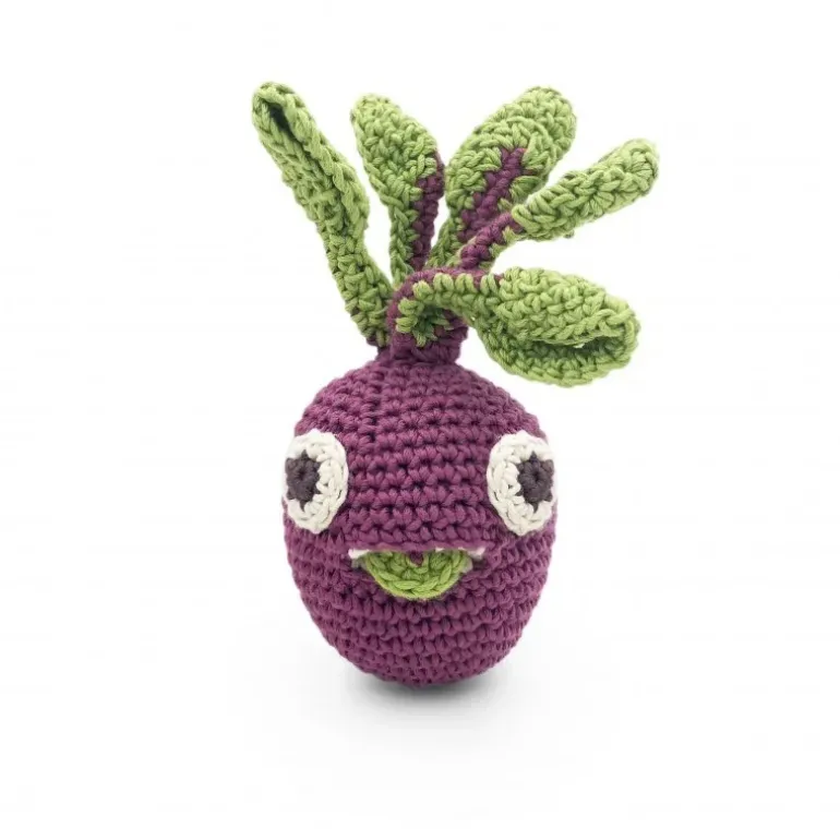 Hochet Mini Betterave Betty en coton bio