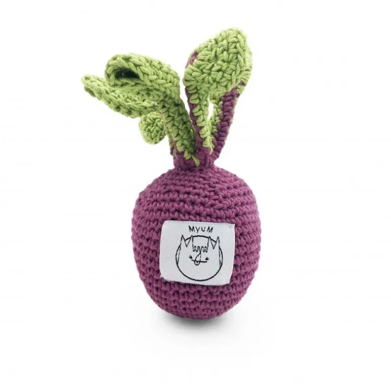 Hochet Mini Betterave Betty en coton bio