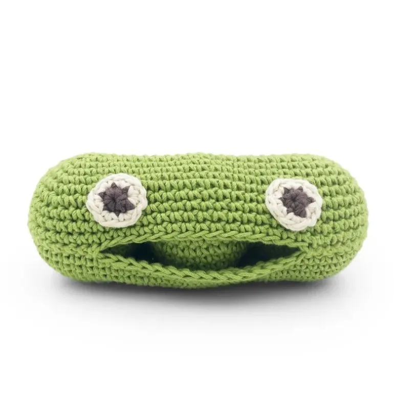 Hochet mini petits-pois Pia en coton bio