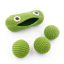 Hochet mini petits-pois Pia en coton bio