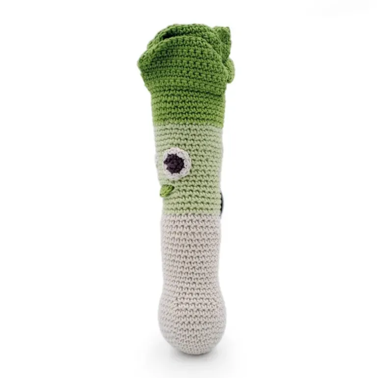 Hochet poireau Orso en coton bio
