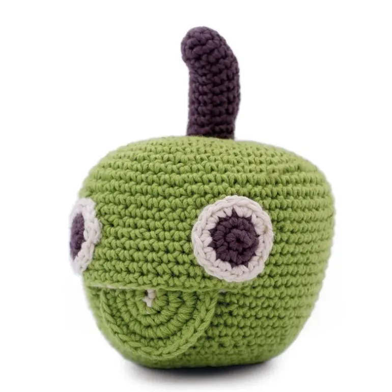 Hochet pomme Newton en coton bio