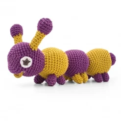 Jouet Apaisant Chester la chenille violette 100% coton bio