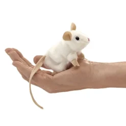 Marionnette à doigt Mini souris blanche