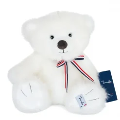 Ours en peluche - L'OURS FRANCAIS - 50 cm - Blanc neige