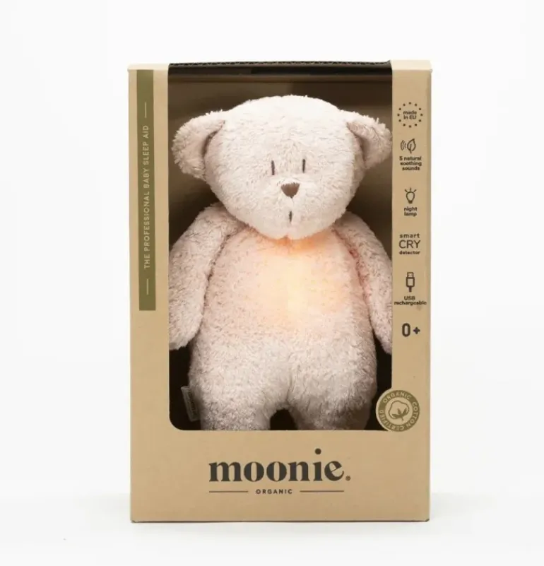 Ourson magique Moonie rose blush en coton bio
