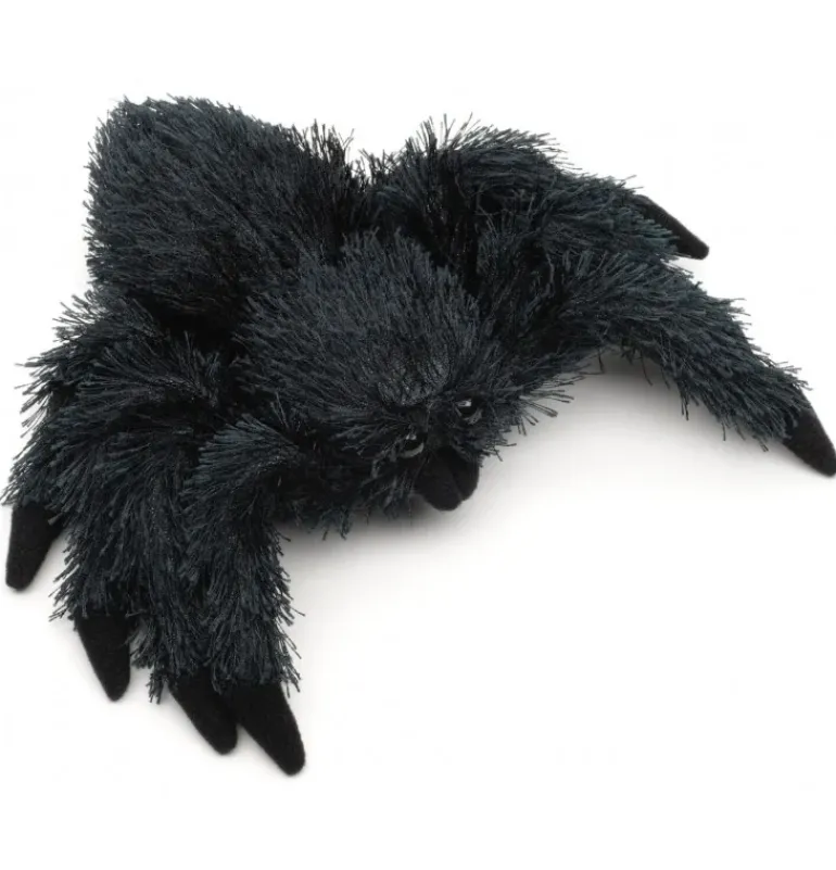 Peluche araignée noire - 15 cm