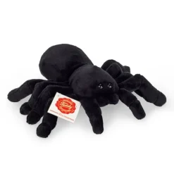 Peluche araignée noire - 16 cm