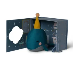 Peluche Baleine dans boîte cadeau