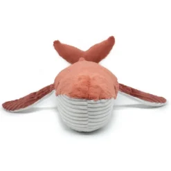Peluche baleine géante et son bébé Gravillou terracotta