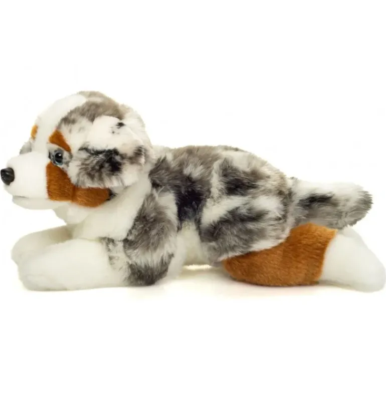 Peluche berger australien couché - 40 cm