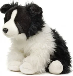 Peluche Border Collie assis - 26 cm