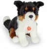 Peluche Border Collie tricolore assis - 30 cm