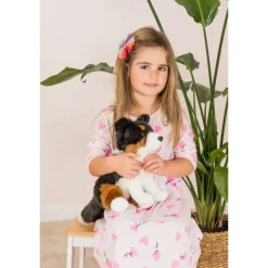 Peluche Border Collie tricolore assis - 30 cm
