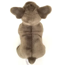 Peluche bouledogue français gris - 30 cm