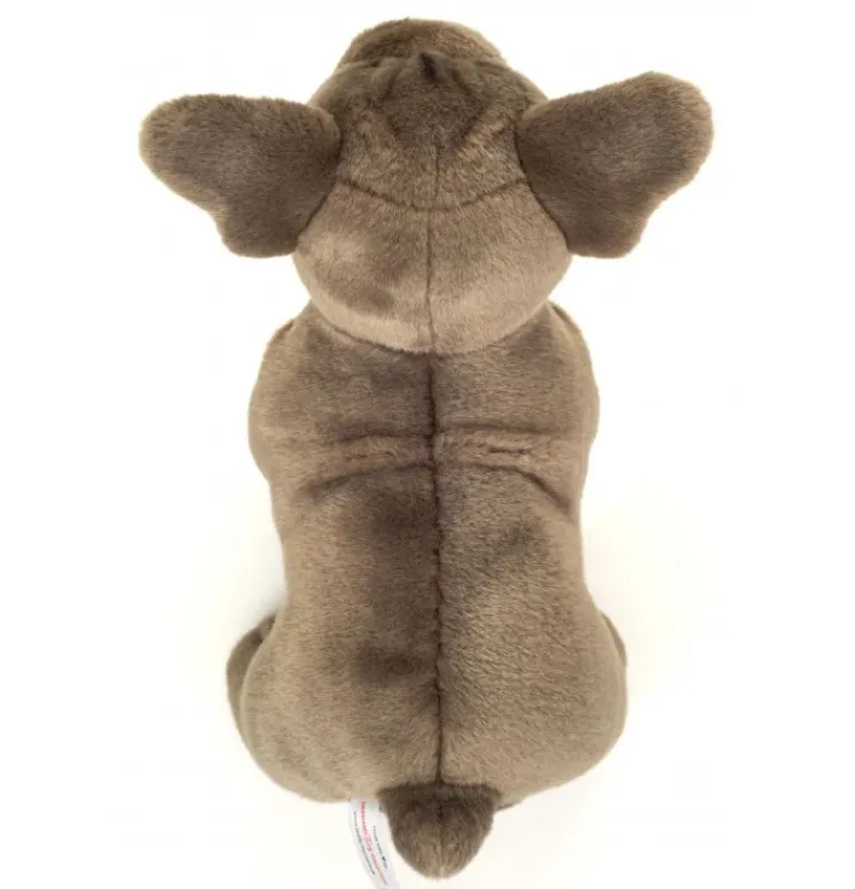 Peluche bouledogue français gris - 30 cm