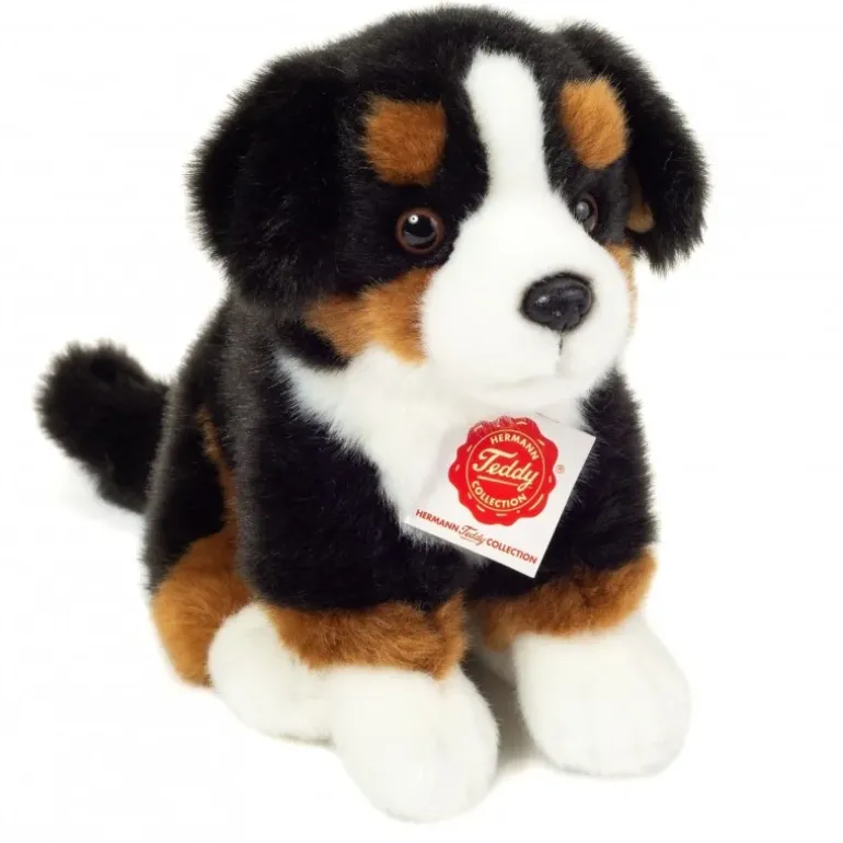Peluche bouvier bernois assis - 21 cm