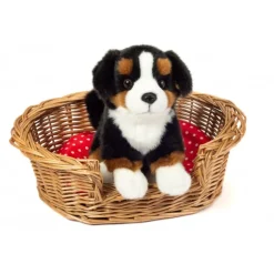 Peluche bouvier bernois assis - 21 cm
