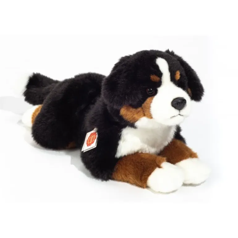 Peluche bouvier bernois couché - 40 cm
