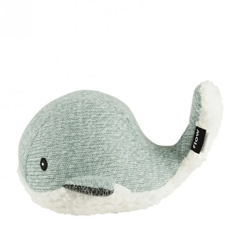 Peluche bruit blanc baleine Moby vert d'eau rechargeable