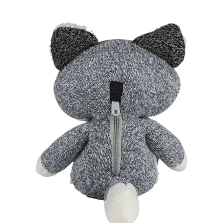 Peluche bruit blanc Renard Robin Gris