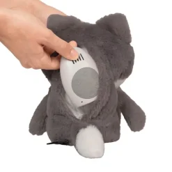 Peluche bruit blanc Renard Robin gris doux