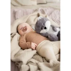 Peluche bruit blanc Renard Robin gris doux
