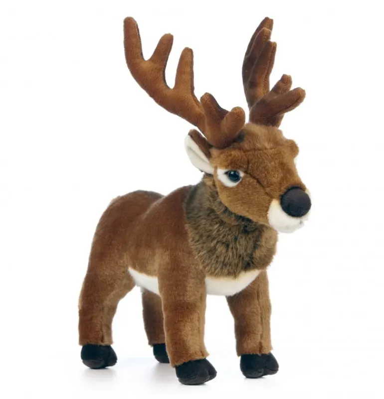 Peluche cerf rouge - 31 cm