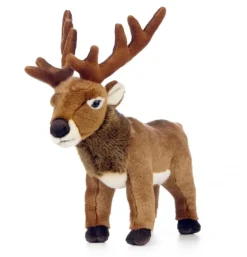 Peluche cerf rouge - 31 cm