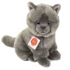 Peluche chat chartreux assis - 20 cm