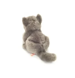 Peluche chat chartreux couché - 20 cm