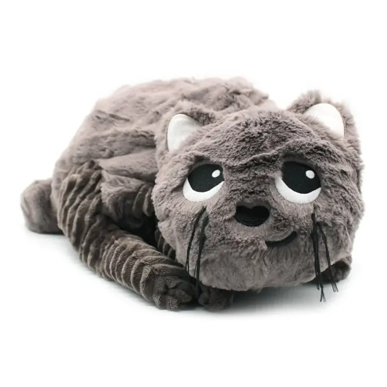 Peluche chat Miaou maman et son bébé gris