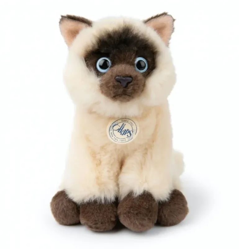 Peluche chat siamois Eddie en boîte cadeau - 17 cm