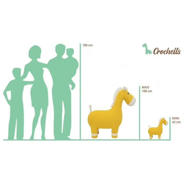Peluche cheval en crochet MINI