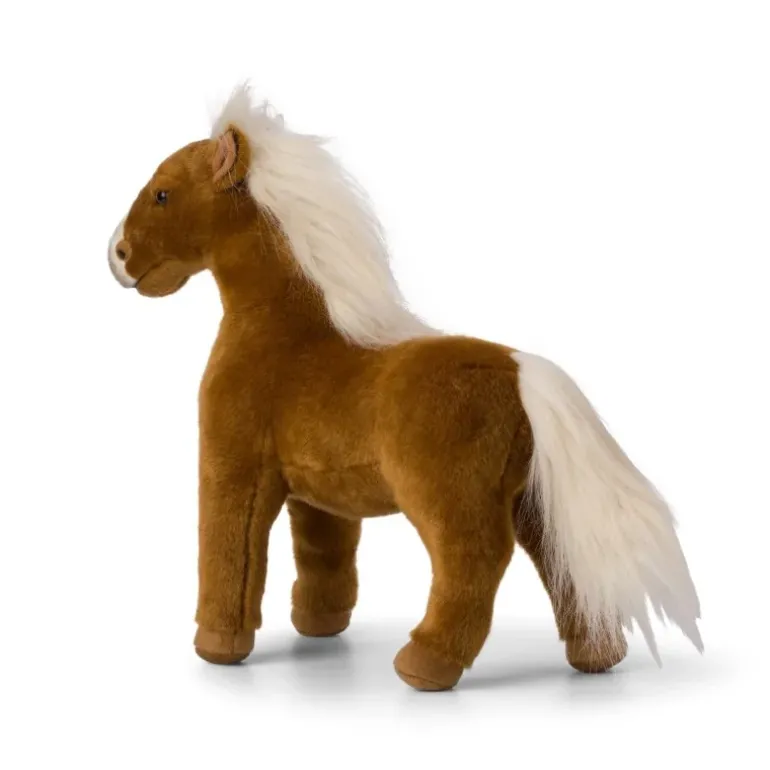 Peluche Cheval sauvage marron - 29 cm